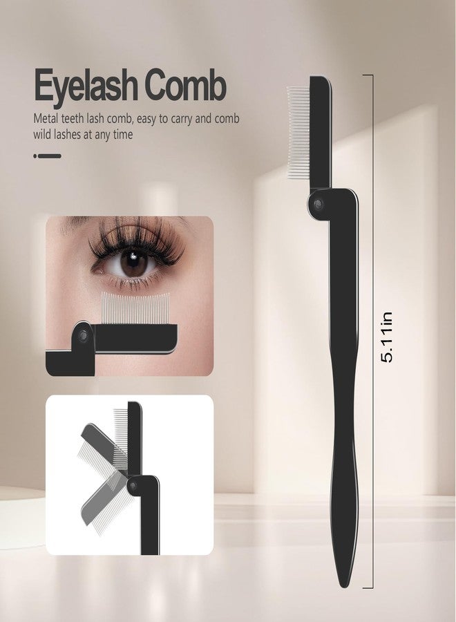 SWEET VIEW Eyelash Comb Lash Separator Tool Brow Brush & Lash Spoolie Professional Eye Makeup Tools (4 Pieces Set) - Image 4
